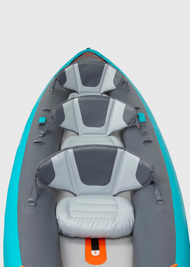 canoë kayak bleu vu plongeante 