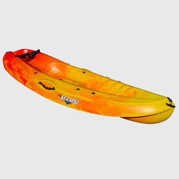 kayak dégradé de rouge à jaune