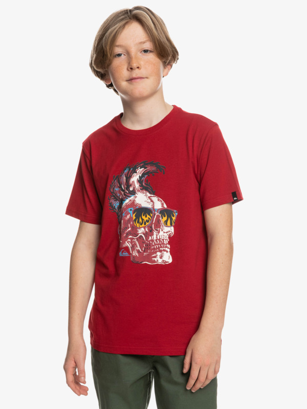 Produit Enfant 1 - T-shirt rouge illustration crane aved lunettes de soleil
