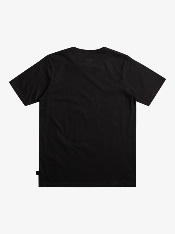 T-shirt noir illustration surf vague palmier de dos