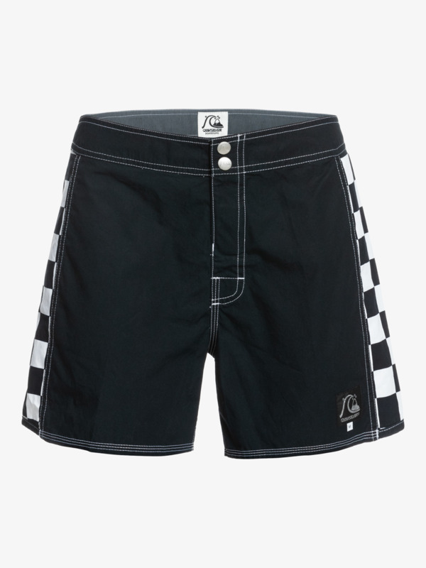 Produit Femme 5 - short noir damiers noir et blanc sur les cotés 